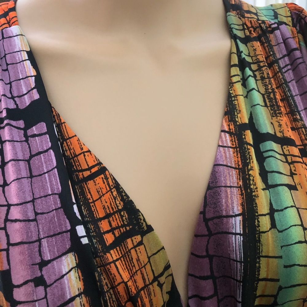 Bcbgeneration Bright Multi Colored Empire Dress S… - image 4